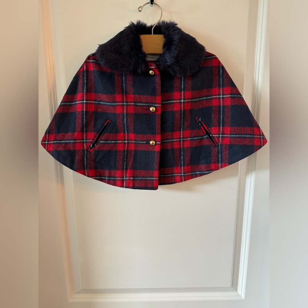 Baby Janie and Jack Plaid Cape